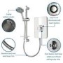 Vidalux 900x900mm White Square Electric Shower Cabin with 9.5kw Triton Electric Shower and Shower Tray