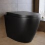 Matt Black Back to Wall Smart Bidet Japanese Toilet - Purificare