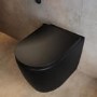 Matt Black Back to Wall Smart Bidet Japanese Toilet - Purificare
