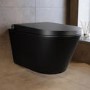 Matt Black Wall Hung Smart Bidet Japanese Toilet - Purificare