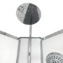 Vidalux Pure - 900x900mm White Quadrant Shower Cabin with Hydro Shower Set with Shower Tray