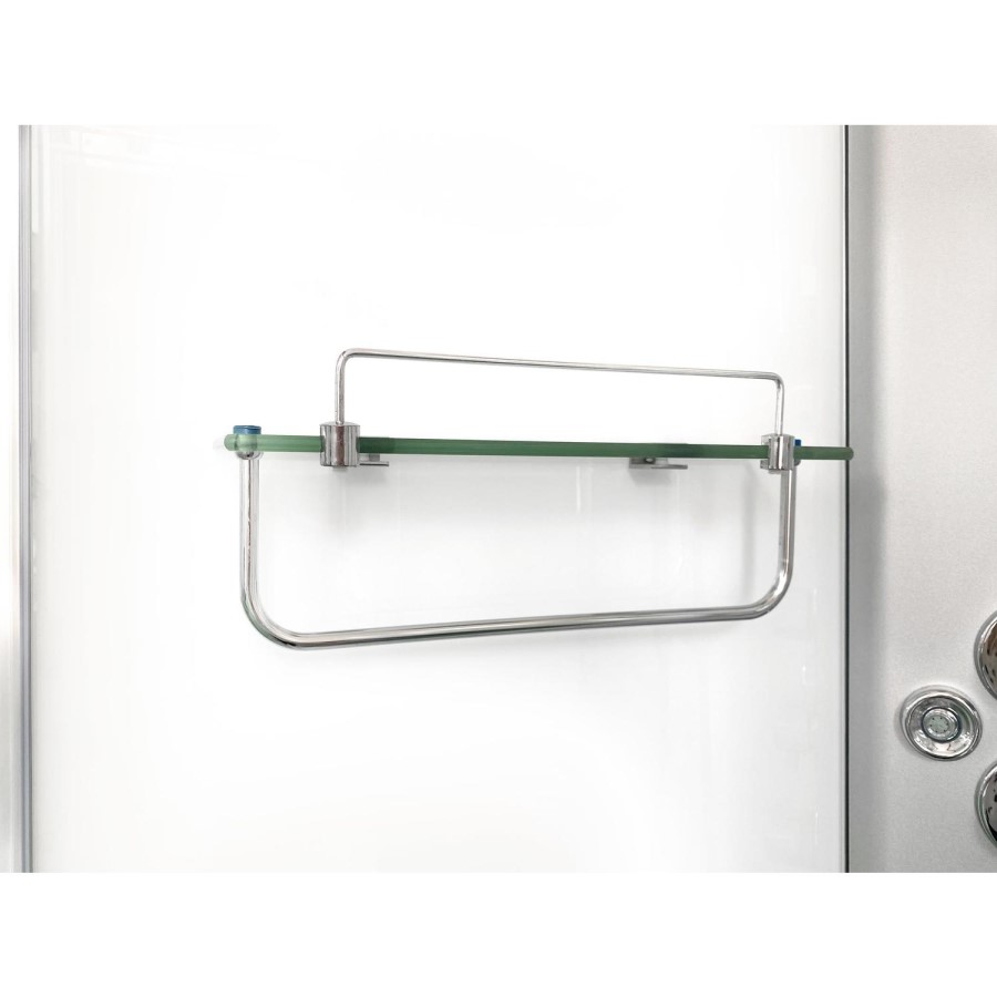 Vidalux Pure - 900x900mm White Quadrant Shower Cabin with Hydro Shower Set with Shower Tray