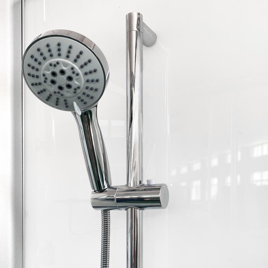 Vidalux Pure - 900x900mm White Quadrant Shower Cabin with Hydro Shower Set with Shower Tray