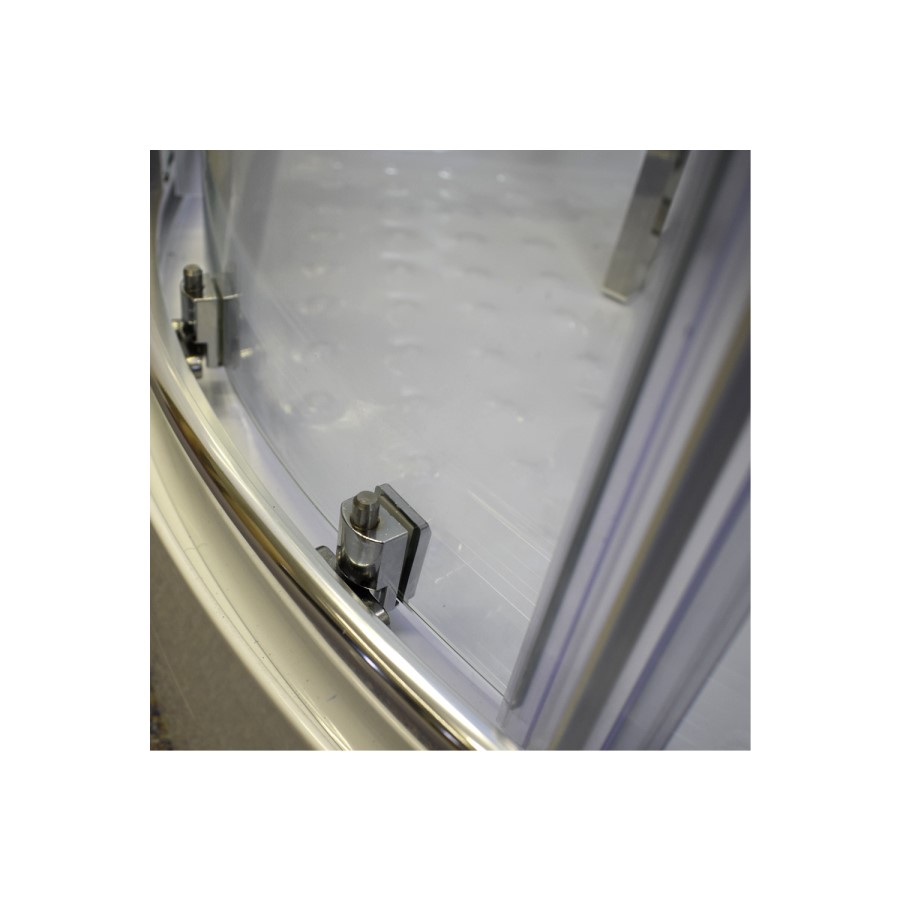 Vidalux Pure - 800x800mm Black Quadrant Shower Cabin with Hydro Shower Set with Shower Tray