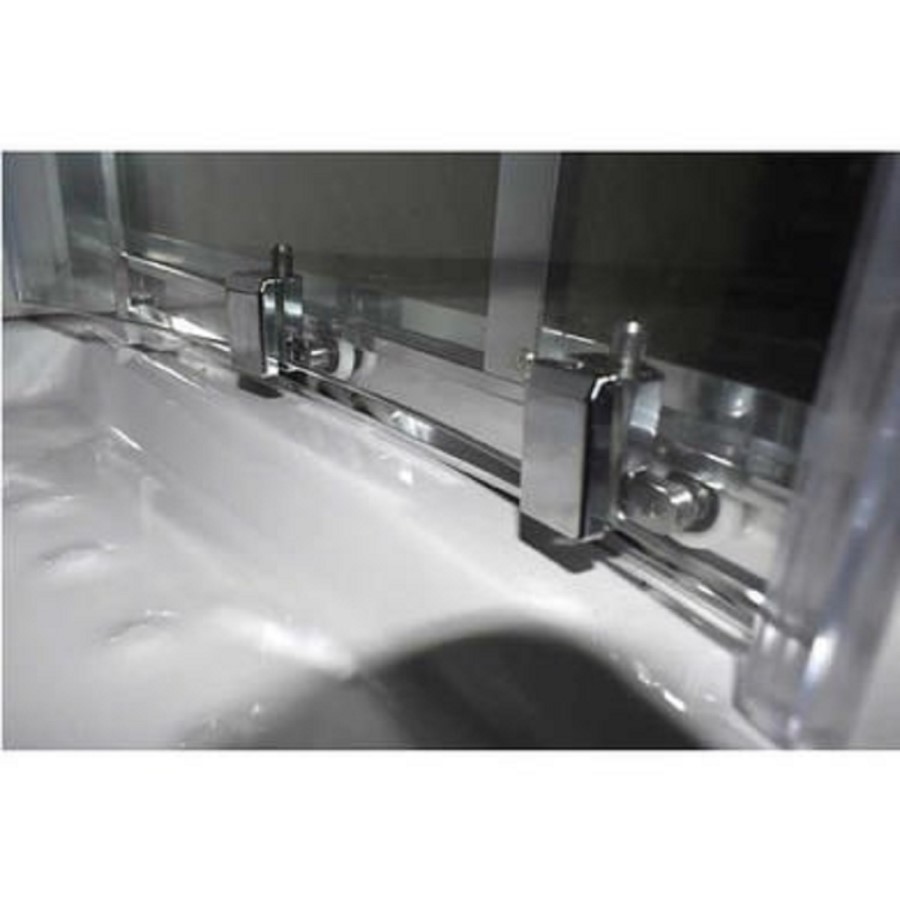 Vidalux Pure - 900x900mm White Quadrant Shower Cabin with Hydro Shower Set with Shower Tray
