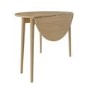 ONLY OPENED - Round Oak Folding Drop Leaf Dining Table - Seats 4 - Rudy