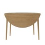 ONLY OPENED - Round Oak Folding Drop Leaf Dining Table - Seats 4 - Rudy