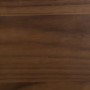 Walnut King Size Wooden Bed Frame With Upholstered Curved Headboard - Reece
