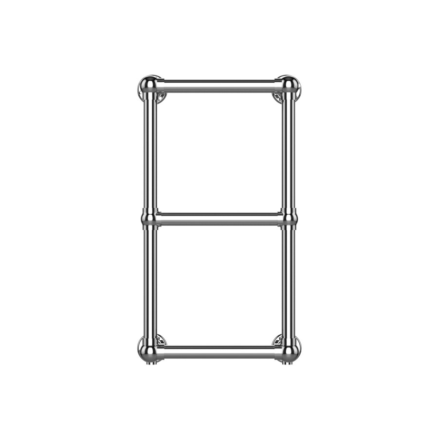Chrome Vertical Traditional Towel Radiator 700 x 400mm - Regent