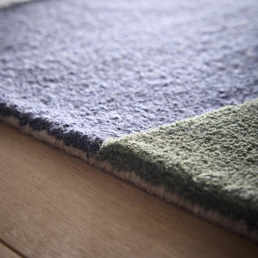 Large Geometric Blue Rug - 290 x 200 cm - Retro Deco - Origins