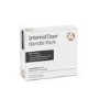 Internal Silver Polished Chrome Lever Fire Door Handle with Latch and Hinges Pack - 65mm Latch - Rhine - XL Joinery
