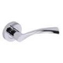 Internal Silver Polished Chrome Lever Door Handle with Latch and Hinges Pack - 75mm Latch - Rhine - XL Joinery