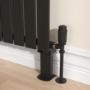 Riace Black Designer Radiator Feet -Suitable for Single and Double Panel Radiator