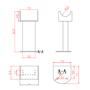 Riace Black Designer Radiator Feet -Suitable for Single and Double Panel Radiator
