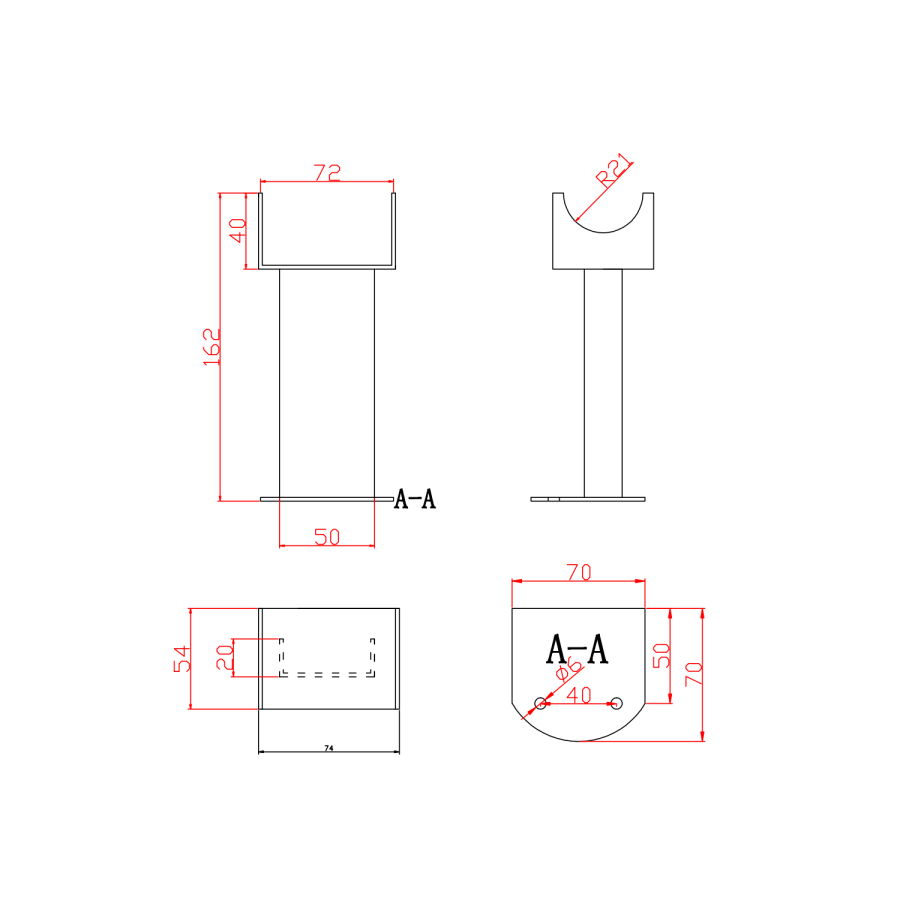 Riace Black Designer Radiator Feet -Suitable for Single and Double Panel Radiator
