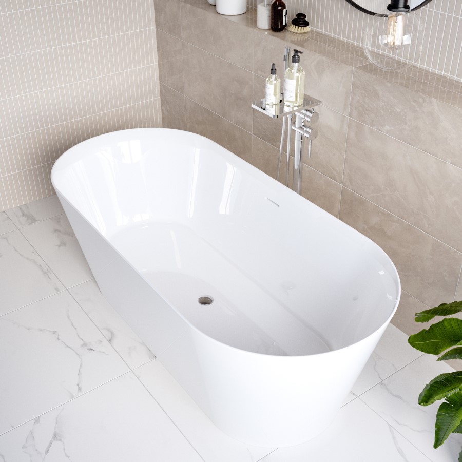 Freestanding Double Ended Bath 1650 x 740mm - Riley