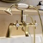 Brushed Brass Traditional Bath Shower Mixer - Ripley