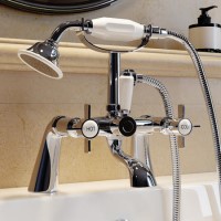Chrome Traditional Bath Shower Mixer - Ripley