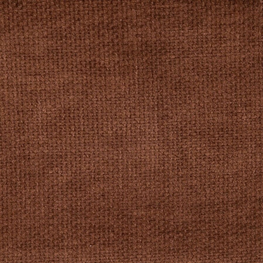 Brown Chenille Armchair with Cushion - Ramses 
