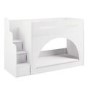 White Bunk Bed with Stairs and Storage - Rossa