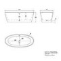 Matt White Freestanding Double Ended Bath 1700 x 765mm - Rosa