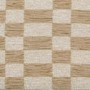 Beige Checkerboard Curved Armchair - Romy 