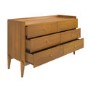 Wide Wooden Mid-Century 6 Drawer Chest of Drawers - Rumi