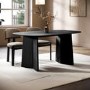 Black Wooden Dining Table - Seats 4 - 6 - Rivo