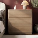 RWO005 Modern Oak 3 Drawer Chest of Drawers - Rowan