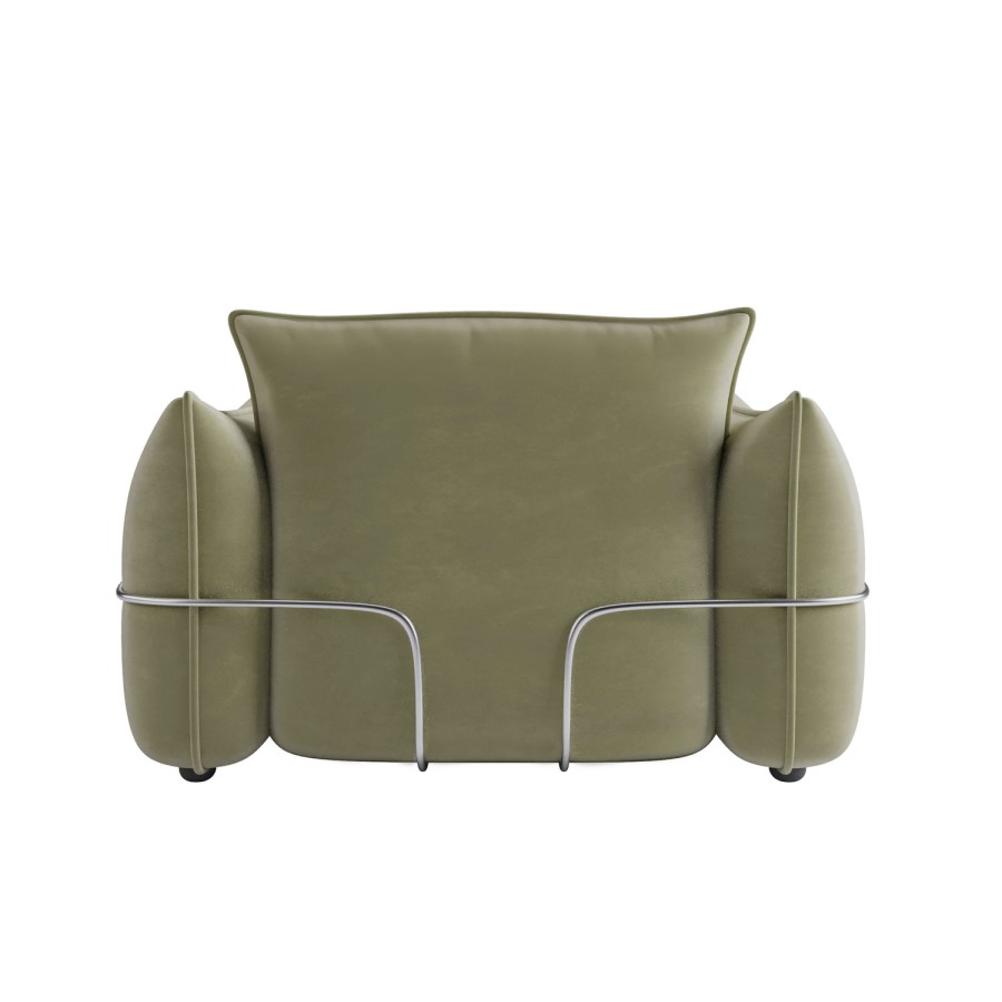 ALMOST PERFECT - Sage Green Velvet Armchair - Santo