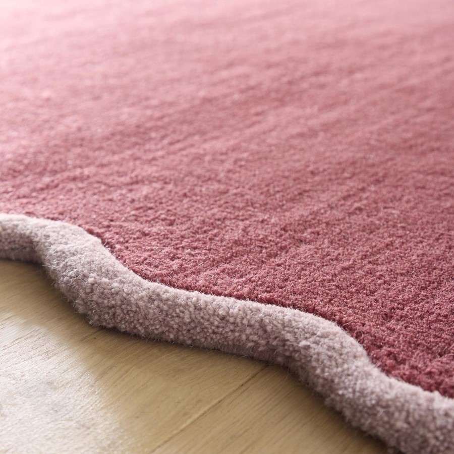 Scalloped Pink Rug - 170 x 120 cm - Elsie - Origins