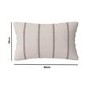 Burnt Orange Stripe Chenille Fibre Filled Sofa Scatter Cushion - 50 x 30cm - Payton