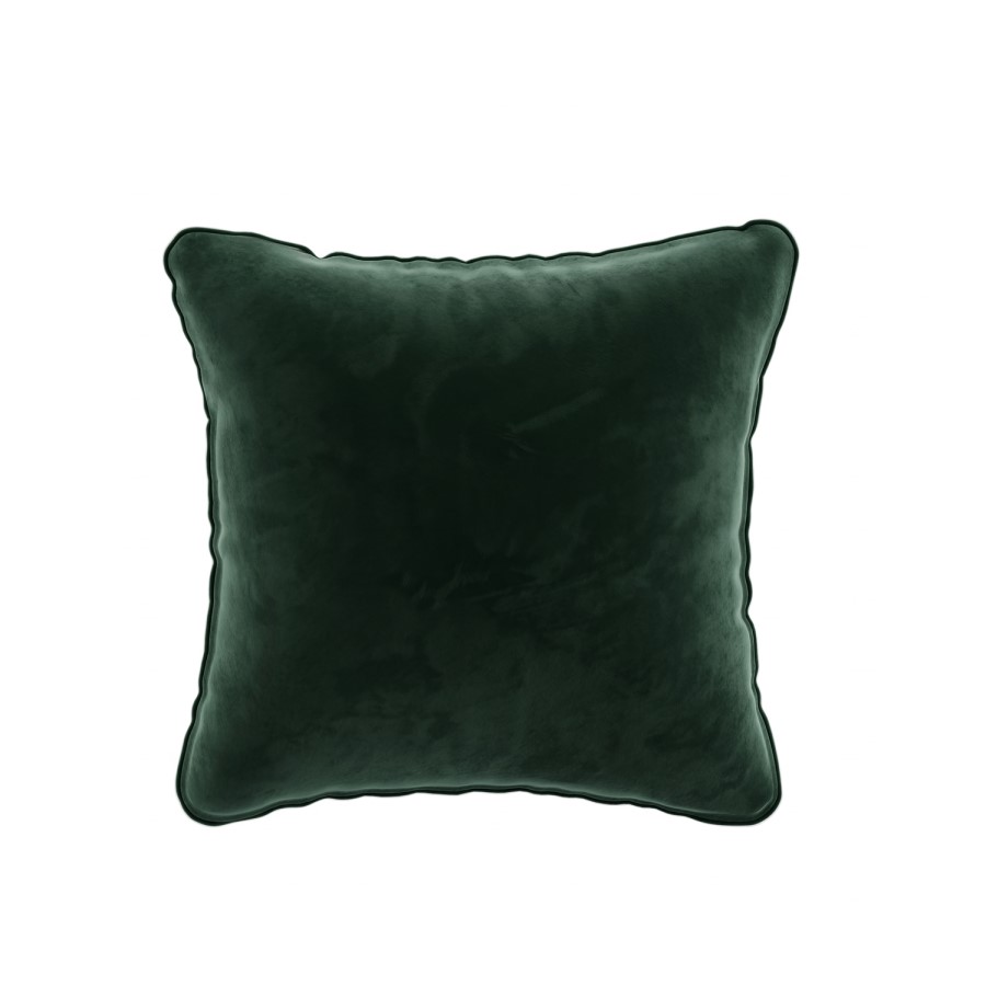 Dark Green Velvet Fibre Filled Sofa Scatter Cushion - 50 x 50cm - Payton