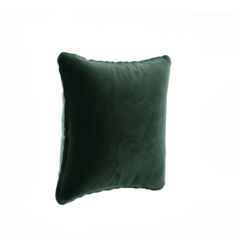 Dark Green Velvet Fibre Filled Sofa Scatter Cushion - 50 x 50cm - Payton