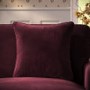 Burgundy Velvet Fibre Filled Sofa Scatter Cushion - 50 x 50cm - Payton