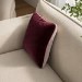 Pink and Burgundy Velvet Fibre Filled Reversible Sofa Scatter Cushion - 45 x 45cm - Orin