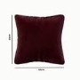 Pink and Burgundy Velvet Fibre Filled Reversible Sofa Scatter Cushion - 45 x 45cm - Orin