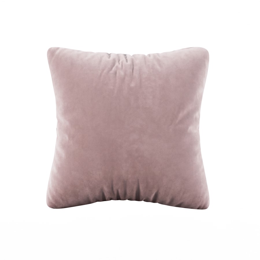 Pink and Burgundy Velvet Fibre Filled Reversible Sofa Scatter Cushion - 45 x 45cm - Orin
