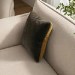 Green and Yellow Velvet Fibre Filled Reversible Sofa Scatter Cushion - 45 x 45cm - Orin