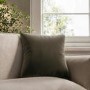 Green and Yellow Velvet Fibre Filled Reversible Sofa Scatter Cushion - 45 x 45cm - Orin