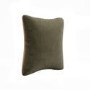 Green and Yellow Velvet Fibre Filled Reversible Sofa Scatter Cushion - 45 x 45cm - Orin