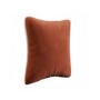 Orange and Beige Velvet Fibre Filled Reversible Sofa Scatter Cushion - 45 x 45cm - Orin