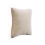 Orange and Beige Velvet Fibre Filled Reversible Sofa Scatter Cushion - 45 x 45cm - Orin