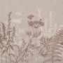 Beige Floral Patterned Piped Sofa Scatter Cushion - 45 x 45cm - Tara