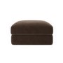ONLY OPENED - Chocolate Brown Velvet Ottoman Storage Footstool - Sade