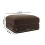 ONLY OPENED - Chocolate Brown Velvet Ottoman Storage Footstool - Sade