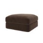 Chocolate Brown Velvet Ottoman Storage Footstool - Sade