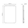 Sensio Aspect Rectangular Black Heated Bathroom Mirror with Lights 700 x 500mm