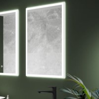 Sensio Eclipse Single Door Recessed Bathroom Mirror Cabinet with Lights & Shaver Socket 700 x 500mm