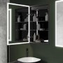 Sensio Eclipse Single Door Recessed Bathroom Mirror Cabinet with Lights & Shaver Socket 700 x 500mm